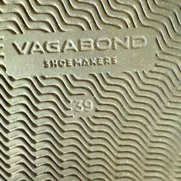 Vagabond Shoemakers Black Leather Slide Sandals - Size 39