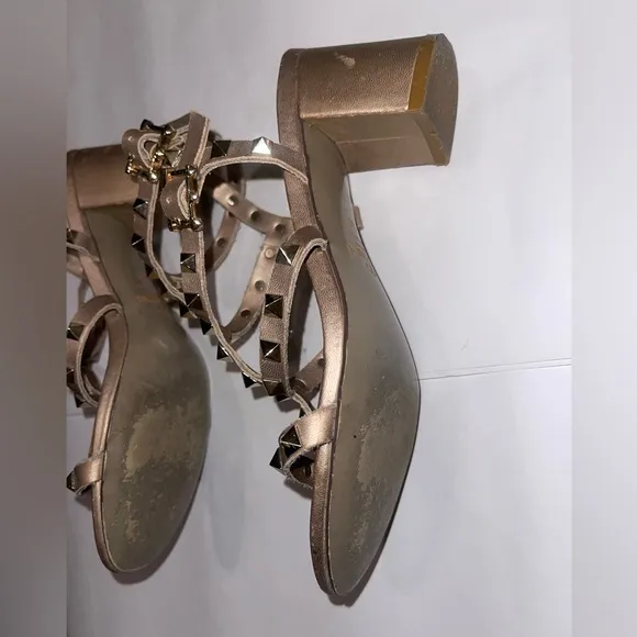 Valentino Women's Gold Studded Sandals
