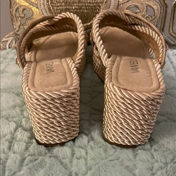 Vaneli Women's Crem Rope Wedge Sandal