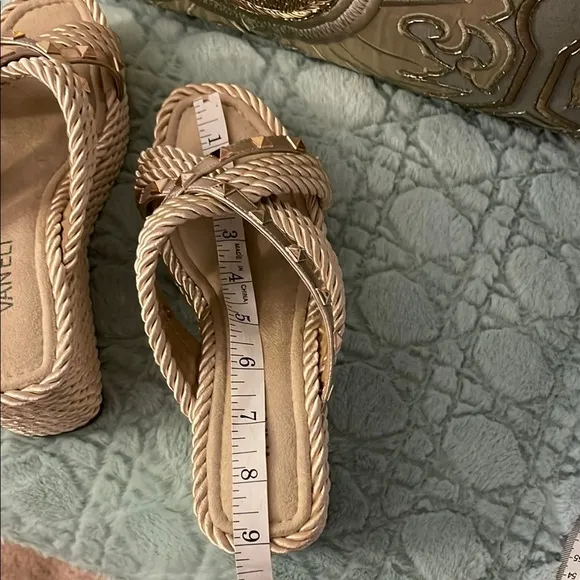 Vaneli Women's Crem Rope Wedge Sandal