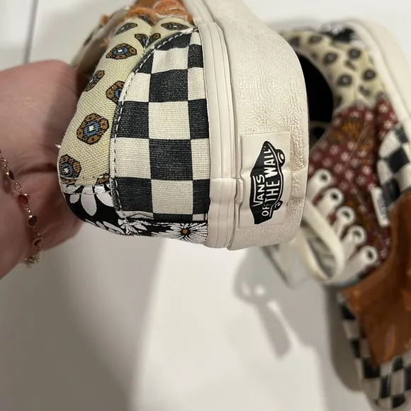Vans - 8, Patchwork Sneakers, skater, daisy