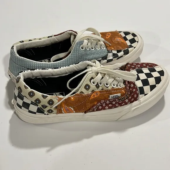 Vans - 8, Patchwork Sneakers, skater, daisy