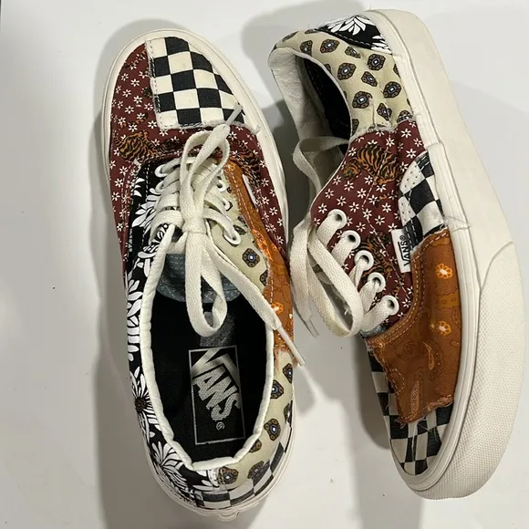 Vans - 8, Patchwork Sneakers, skater, daisy