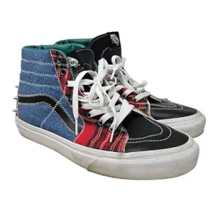 Vans 8 SK8-Hi Tartan Daze Sneakers Hi Top Punk Skater Studded Casual Emo