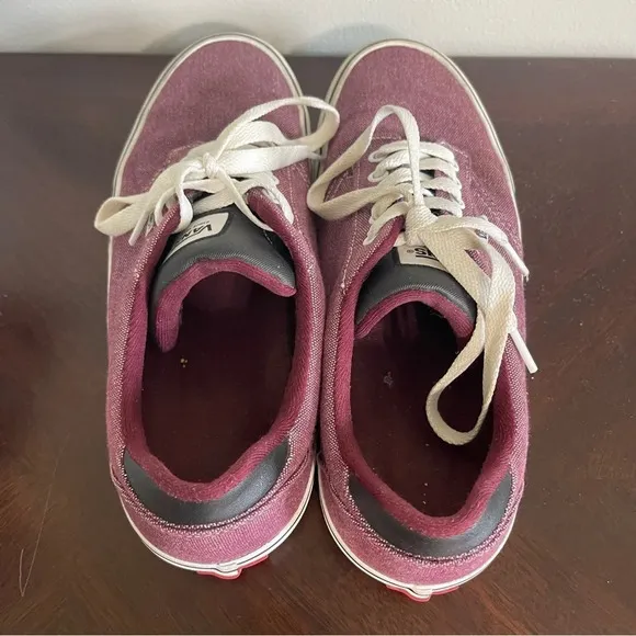 Vans Atwood Deluxe Sneakers Men’s Size 10 Port Royal Burgundy/ White Skater Low