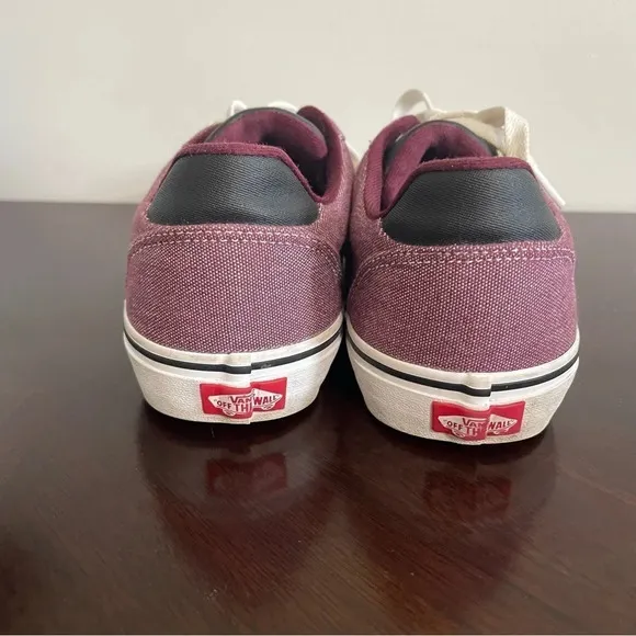 Vans Atwood Deluxe Sneakers Men’s Size 10 Port Royal Burgundy/ White Skater Low