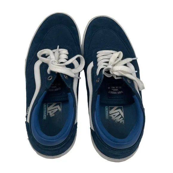 Vans Blue Old Skool Core Classics Skater Shoe Sneakers Size 8.5 Men's