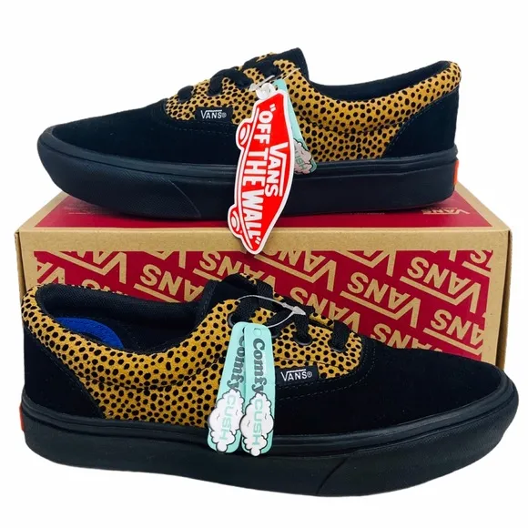 Vans Comfy Cush Era Tiny Cheetah Sneakers Black