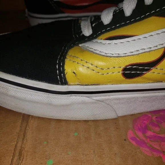 VANS FLAME Old Skool Sneakers Shoes Mens Size 10.5
