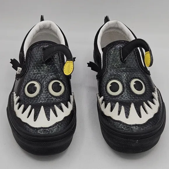 Vans K Classic Slip-ON Anglerfish KIDS &quot; The Monster&quot; Shoes Size 1