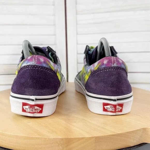 Vans Mysteriosa Neon Tie Dye Old School Sneakers Purple Multi 8 Men 9.5 Women