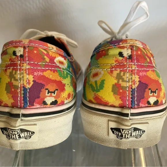 Vans Nintendo Super Mario Brothers Authentic Sneakers Skater Unisex Sz M-8 W-9.5