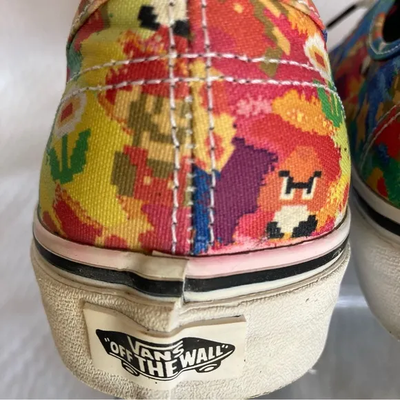 Vans Nintendo Super Mario Brothers Authentic Sneakers Skater Unisex Sz M-8 W-9.5