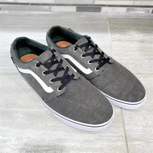 Vans Off The Wall 721356 Men's Old Skool Skater Shoes Sneakers Gray Size 13