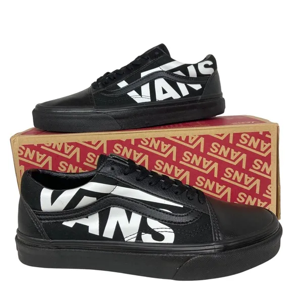 Vans Old Skool Big Logo Skate Shoes Black