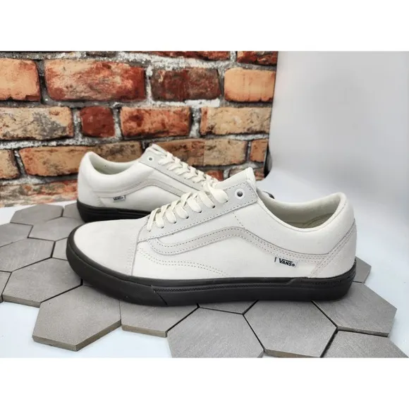 Vans Old Skool BMX Marshmallow Cream Sail gum leather Pop cush Men Sz 11.5