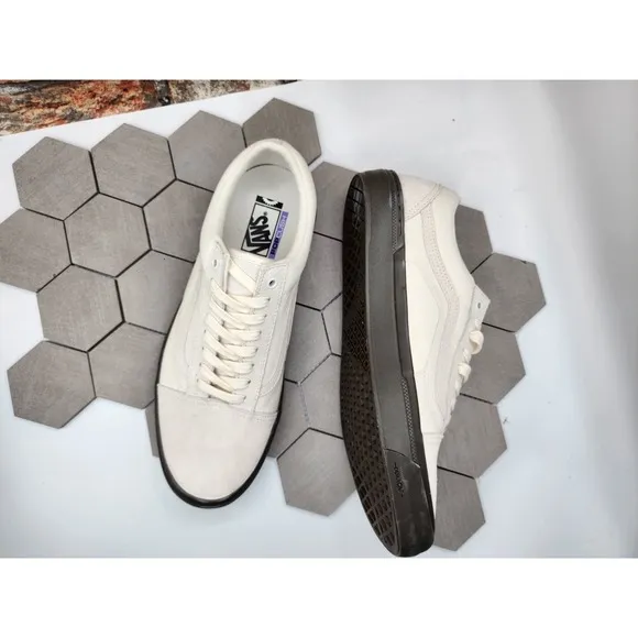 Vans Old Skool BMX Marshmallow Cream Sail gum leather Pop cush Men Sz 11.5