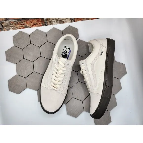 Vans Old Skool BMX Marshmallow Cream Sail gum leather Pop cush Men Sz 11.5