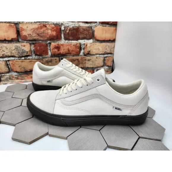 Vans Old Skool BMX Marshmallow Cream Sail gum leather Pop cush Men Sz 11.5
