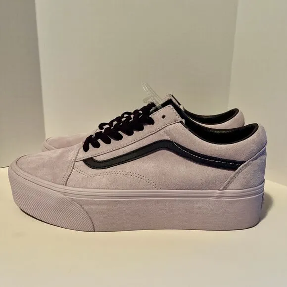 Vans Old Skool Stackform Shoes Sneakers Mens 10 Lavender Purple Suede Skater