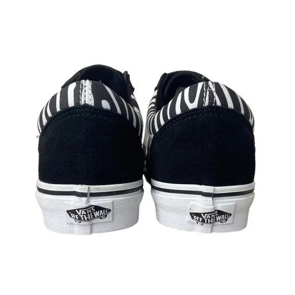 Vans Old Skool Velcro Zebra Print Sneakers Black
