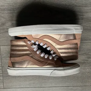 Vans Rose Gold High Top Sneakers Gym Shoes Skater 90s Y2K Women’s 8 Men’s 6.5