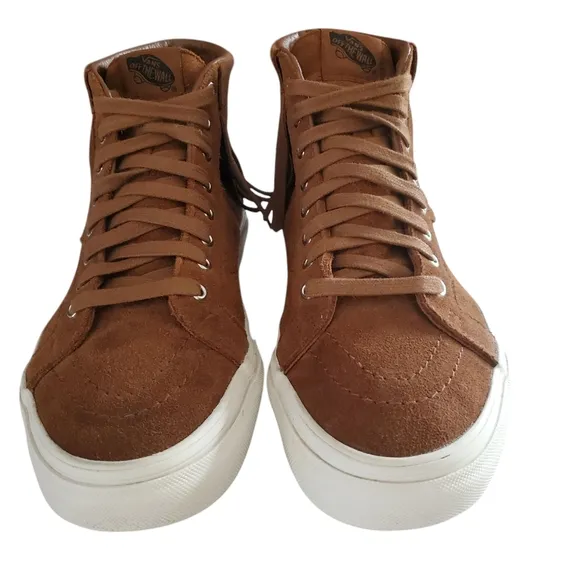 VANS SK-8 HI MOC Brown Suede Moccasin Style‎ Hightop Fringed Lace up Sneakers 8