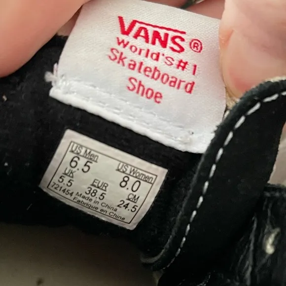VANS Sk8-Hi Black &amp; White Unisex Skater High Top Classic Shoes Sneakers
