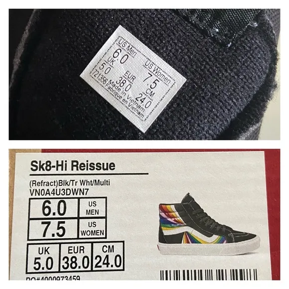 Vans Sk8-Hi Reissue Refeact Rainbow Skateboard Sneaker