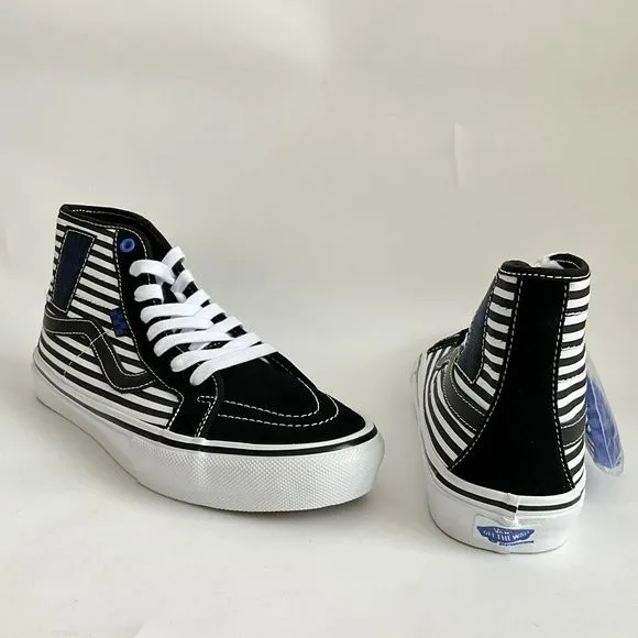 VANS Sk8-Hi  Sneakers Men Size 10 Black White Decon Breana Geering Skeletal Hand