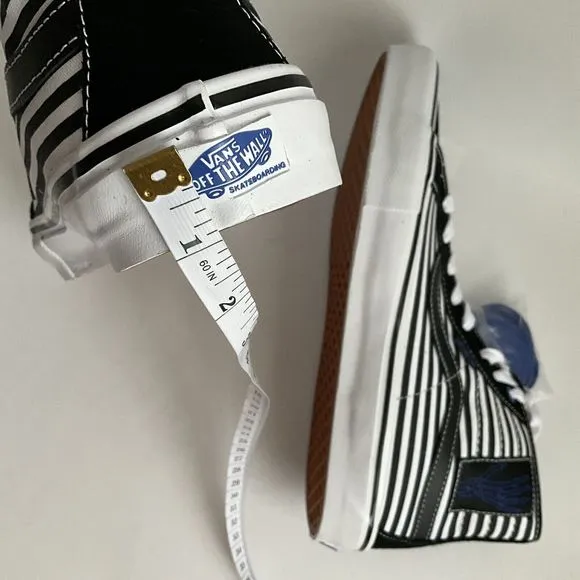 VANS Sk8-Hi  Sneakers Men Size 10 Black White Decon Breana Geering Skeletal Hand