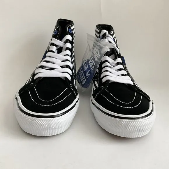 VANS Sk8-Hi  Sneakers Men Size 10 Black White Decon Breana Geering Skeletal Hand