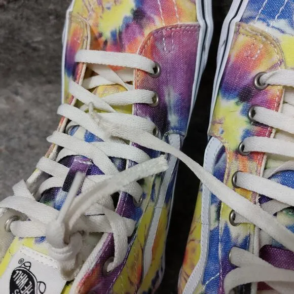 Vans Sk8-Hi Sneakers Men's Size 12 Tie-Dye Canvas Skater Skating Streetwear