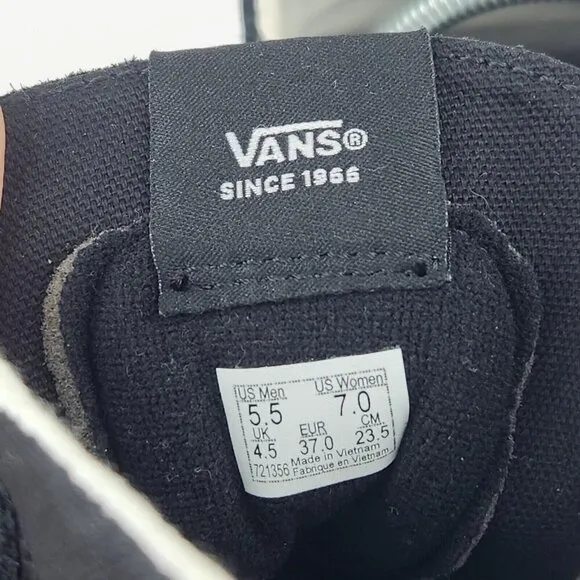 VANS Sk8-Hi Tapered Modular Speckled Gum Shoe Sneakers W7 M5.5 NWOB Black Skater