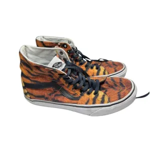 Vans Tiger Print High-Top Sneakers unisex skater casual animal print 8.5 10