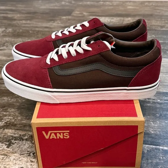 Vans Ward Colorblock Sneaker In Retro Block Port Royale/ White Mens Size 11 NIB