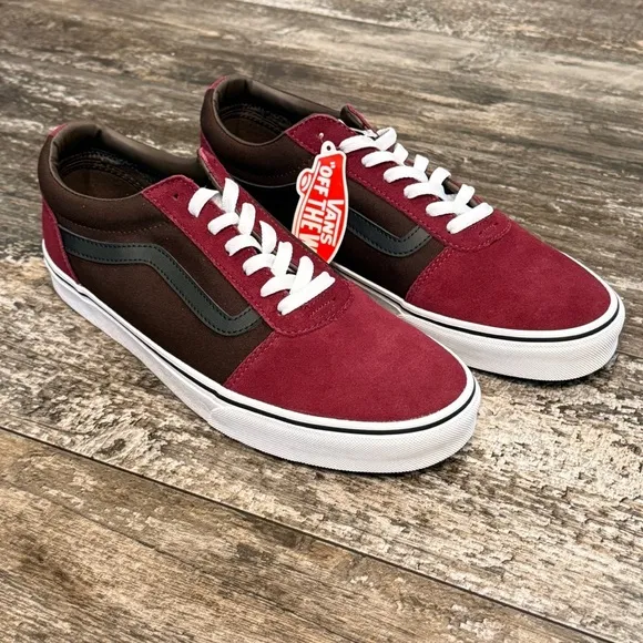 Vans Ward Colorblock Sneaker In Retro Block Port Royale/ White Mens Size 11 NIB