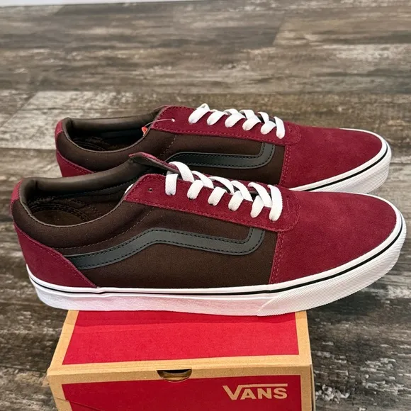 Vans Ward Colorblock Sneaker In Retro Block Port Royale/ White Mens Size 11 NIB