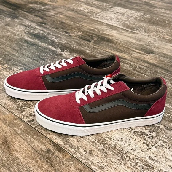 Vans Ward Colorblock Sneaker In Retro Block Port Royale/ White Mens Size 11 NIB