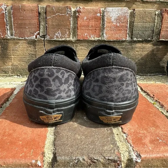 Vans x Cher Strawberry Skater Slip-On Sneakers in Cheetah Black Men’s 7