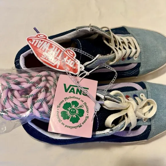 VANS x EM on Holiday Old Skool Sneakers M 9 W 10.5 Denim Blue Limited Edition