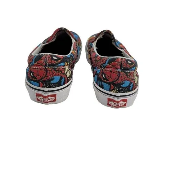 Vans X Marvel Spider Man Slip On Sneakers Mens 6 Womens 7.5 Streetwear Skater