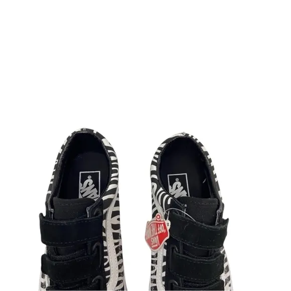 Vans Zebra Women 8 Black Old Skool Zebra Print Sneakers