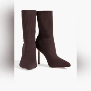 Veronica Beard Lisa Stretch-Knit Sock Boots Size 9.5