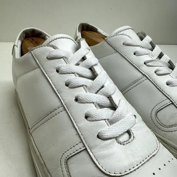 VERY GOOD Common Projects BBall Low Leather Sneakers White Calf Mens EU 43 US 10