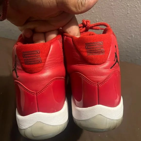 Vibrant Red Basketball Sneakers Nike Retro Air Jordan 11 Win like 92