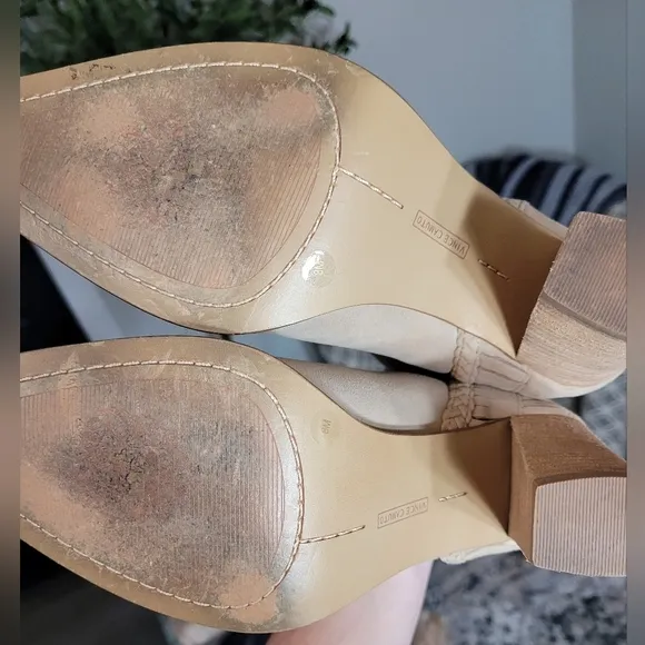 Vince Camuto Pointed Toe Tan Leather Boots 8M