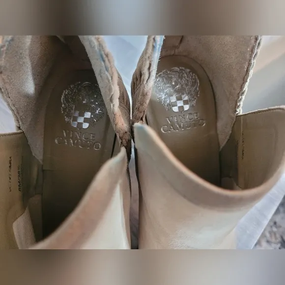 Vince Camuto Pointed Toe Tan Leather Boots 8M