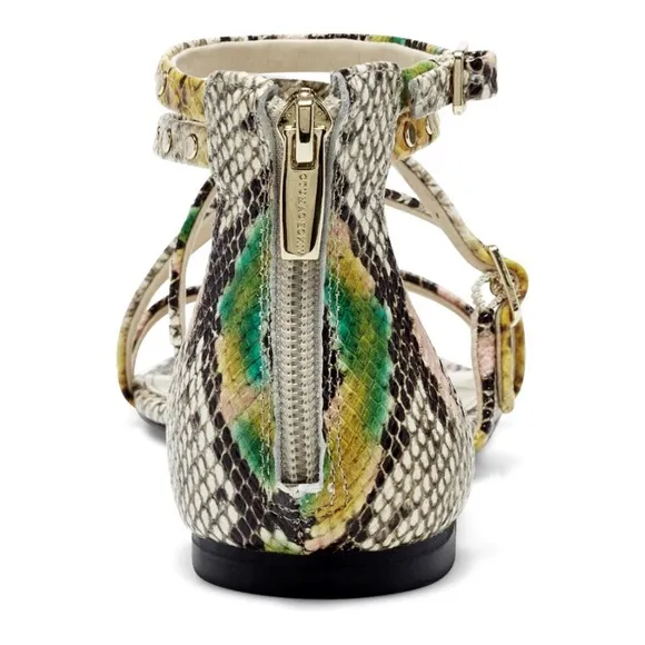 🆕{VINCE CAMUTO}Seseti Snakeskin Leather Studded Strappy Sandals