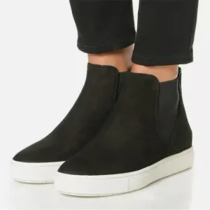 VINCE | Newlyn High Top Skater Shoes | Black Suede | EU 37 US 7